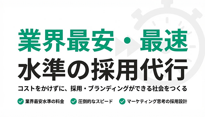 業界最安値級の価格帯で利用できる採用支援サービス
